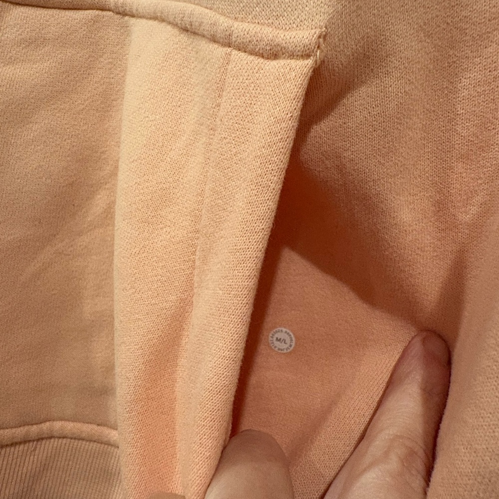 Women's Peachy colored Lululemon scuba quarter zip - Picture 2 of 6